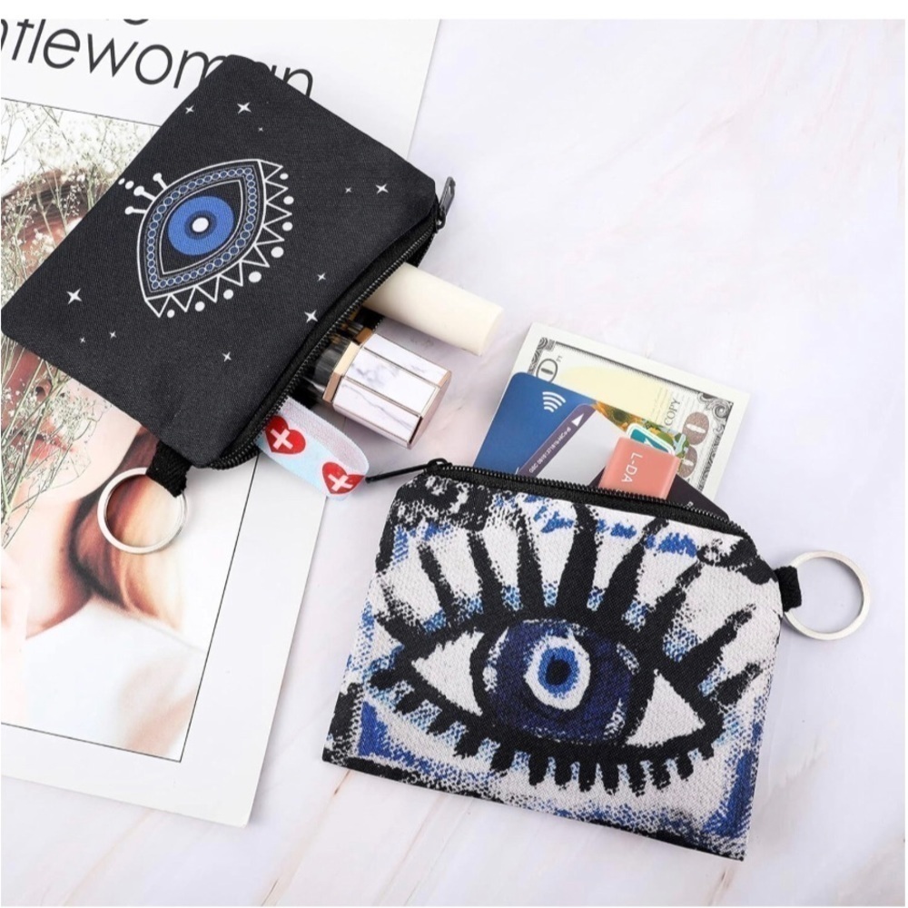 Evil Eye Bundle - Charm + Coin Purse (BLACK, BLUE EYE) - Picture 9 of 15